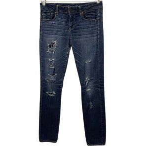 American Eagle Super Stretch Distressed Destroyed Skinny Jeans - Size 8